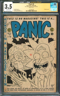 Panic #6 CGC 3.5 E.C. Comics 1954 Signed by Kyle Starks w/ Rick & Morty Sketch