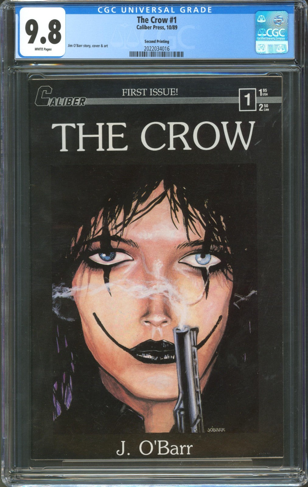 The Crow #1 CGC 9.8 Caliber Press 1989 Second Printing 1 of Only 4 9.8 on Census