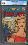 Secrets of True Love #1 CGC 2.5 St. John Publications 1958 Matt Baker Cover