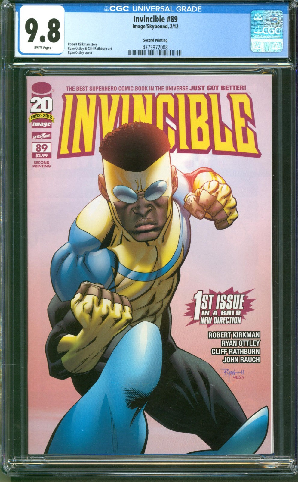 Invincible #89 CGC 9.8 Image/Skybound 2012 Second Printing