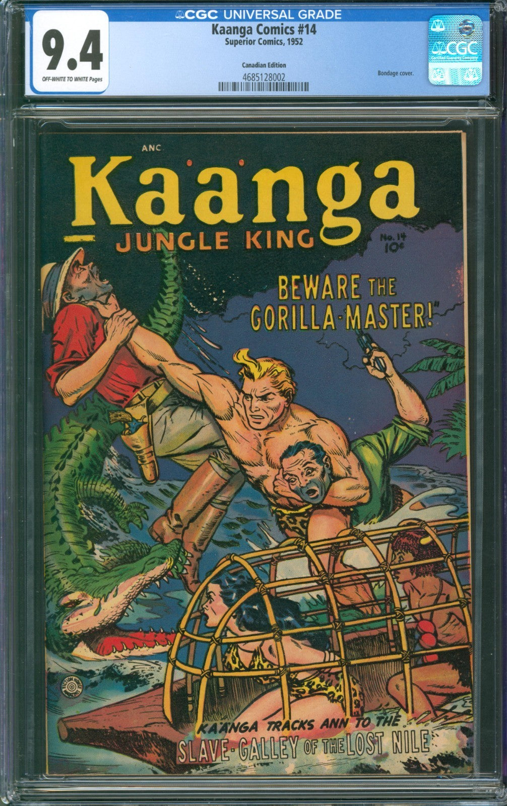 Kaanga Comics #14 CGC 9.4 Superior Comics 1952 Canadian Edition Highest Graded