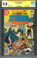 New Teen Titans #2 CGC 9.8 D.C. Comics 1980 Newsstand 1st Deathstroke Signed