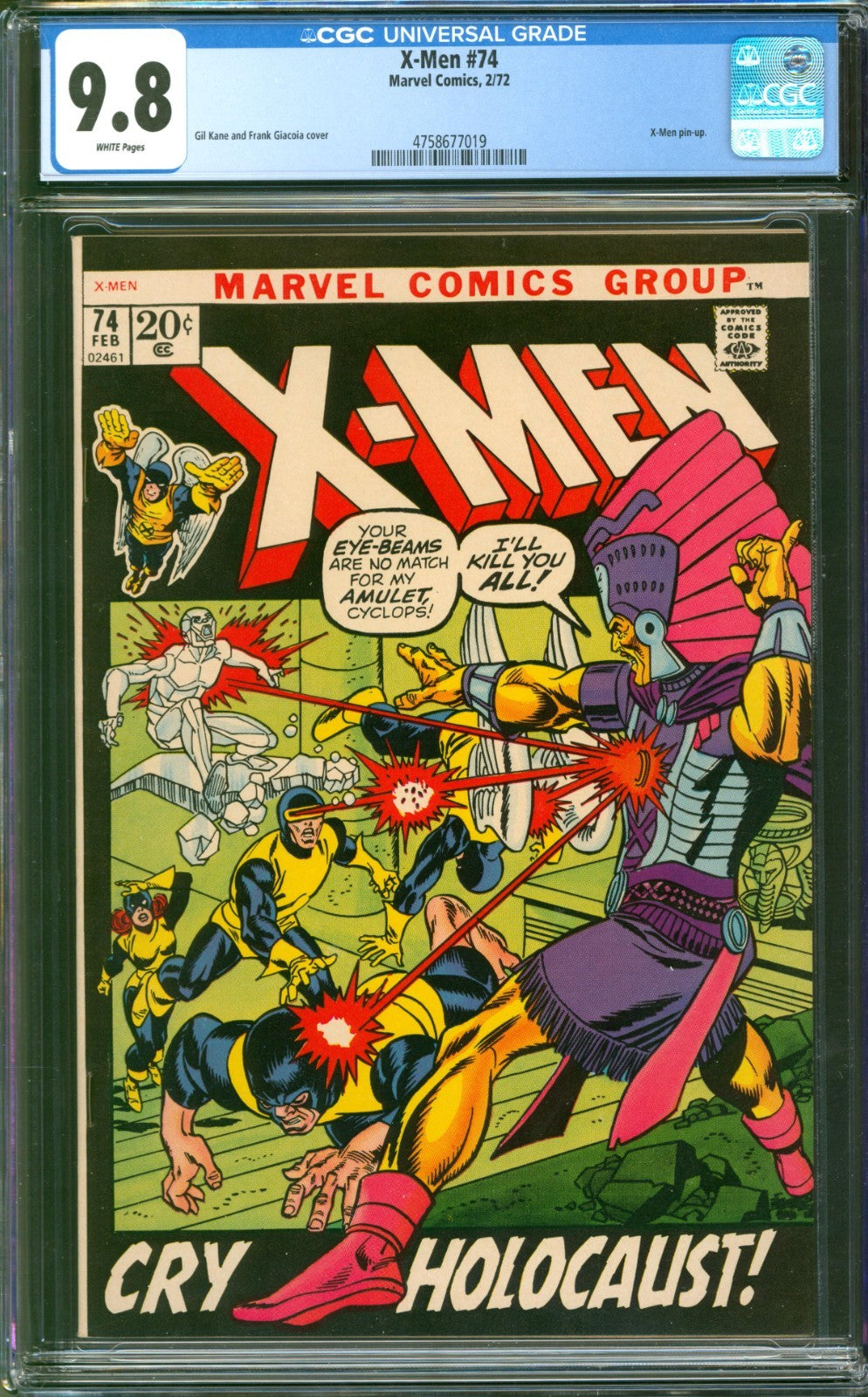 X-Men #74 CGC 9.8 Marvel Comics 1972 White Pages Highest Graded Pop 16