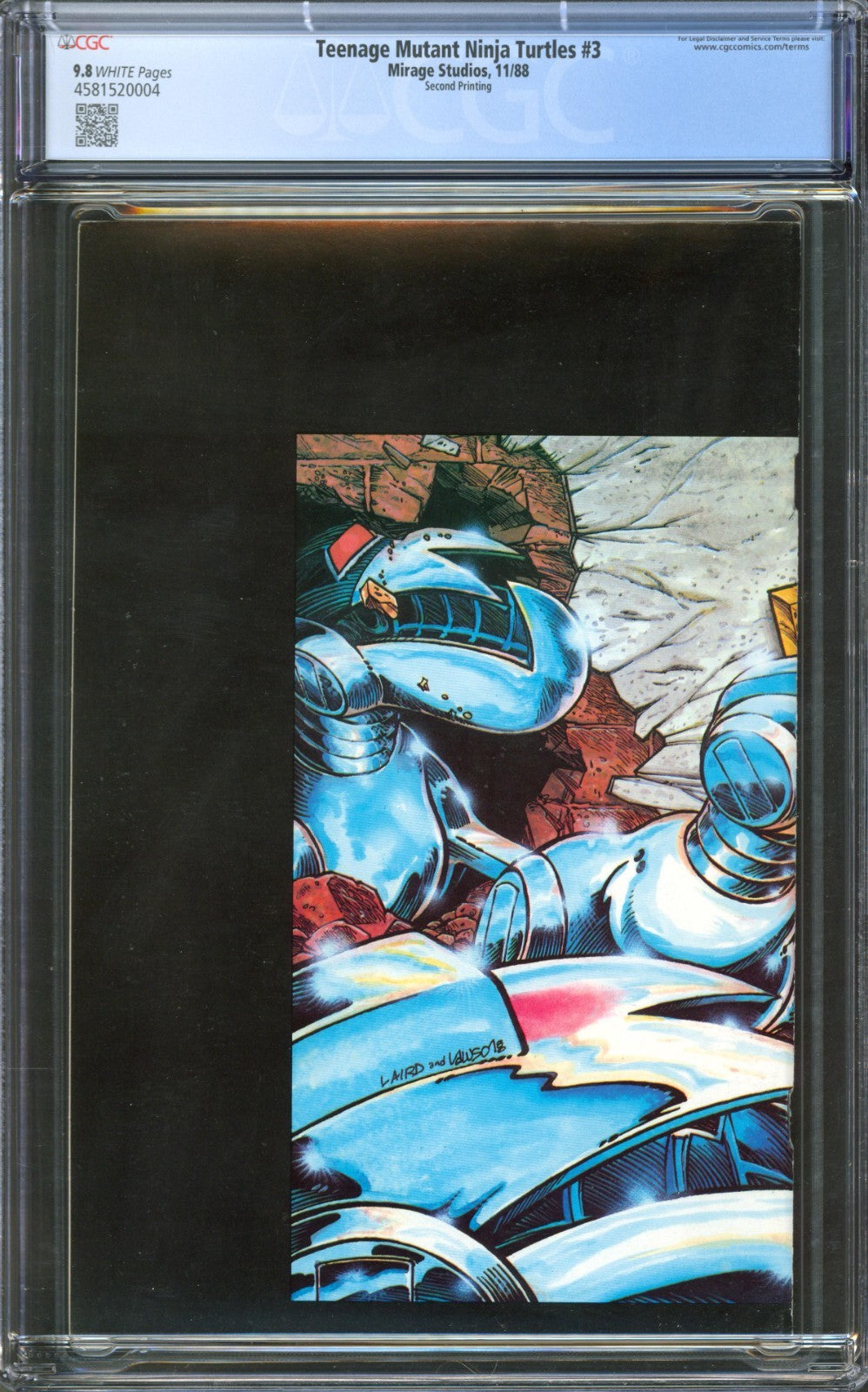 Teenage Mutant Ninja Turtles #3 CGC 9.8 Mirage 1988 2nd Print New TMNT Story