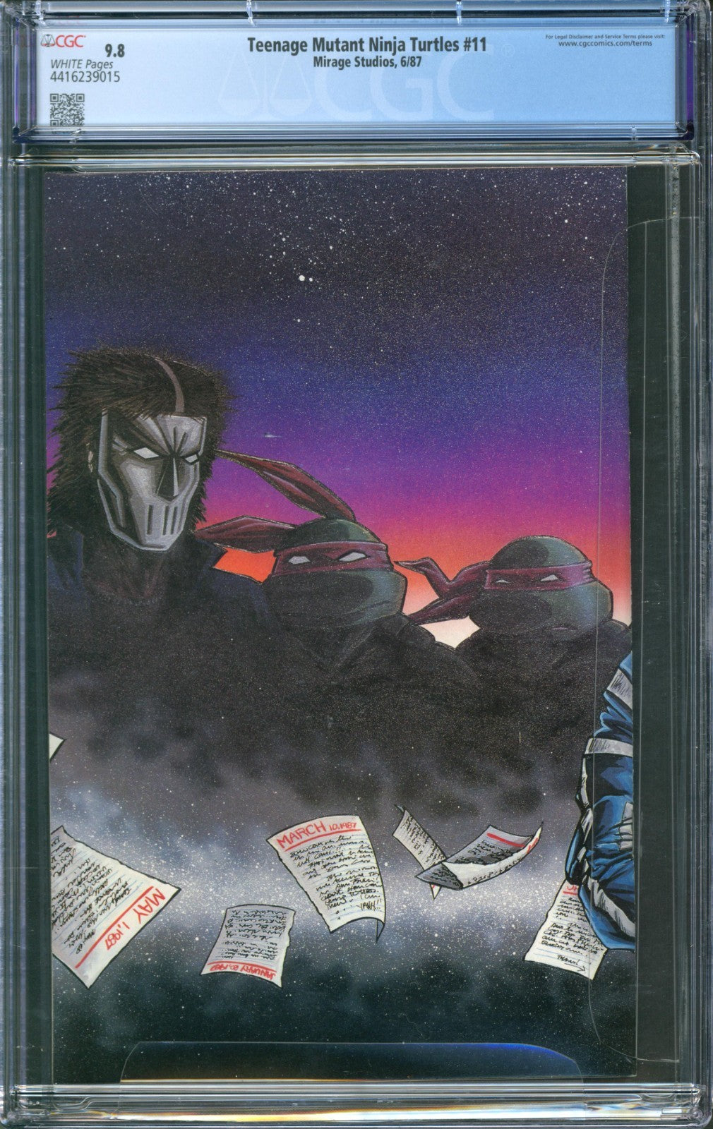 Teenage Mutant Ninja Turtles #11 CGC 9.8 Mirage 1987 Wraparound Cover