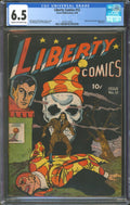 Liberty Comics #12 CGC 6.5 Green Publications 1946 Classic Skull Cover