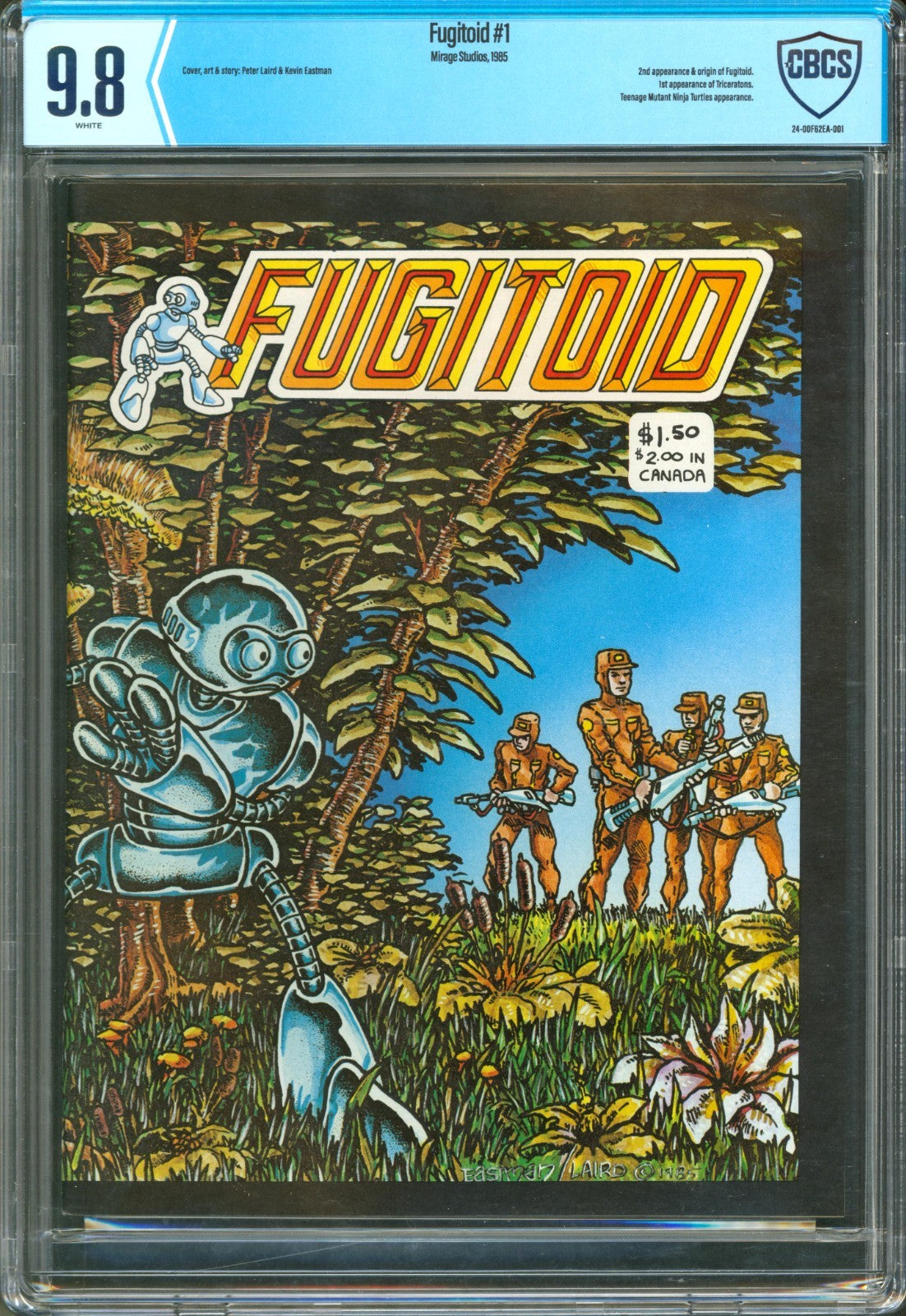 Fugitoid #1 CBCS 9.8 Mirage 1985 Teenage Mutant Ninja Turtles Appearance