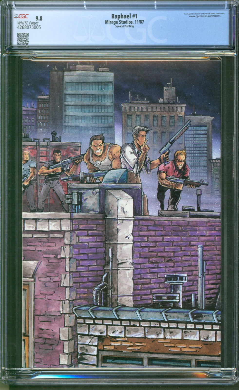 Raphael #1 CGC 9.8 Mirage Studios 1987 2nd Print New Casey Jones Story