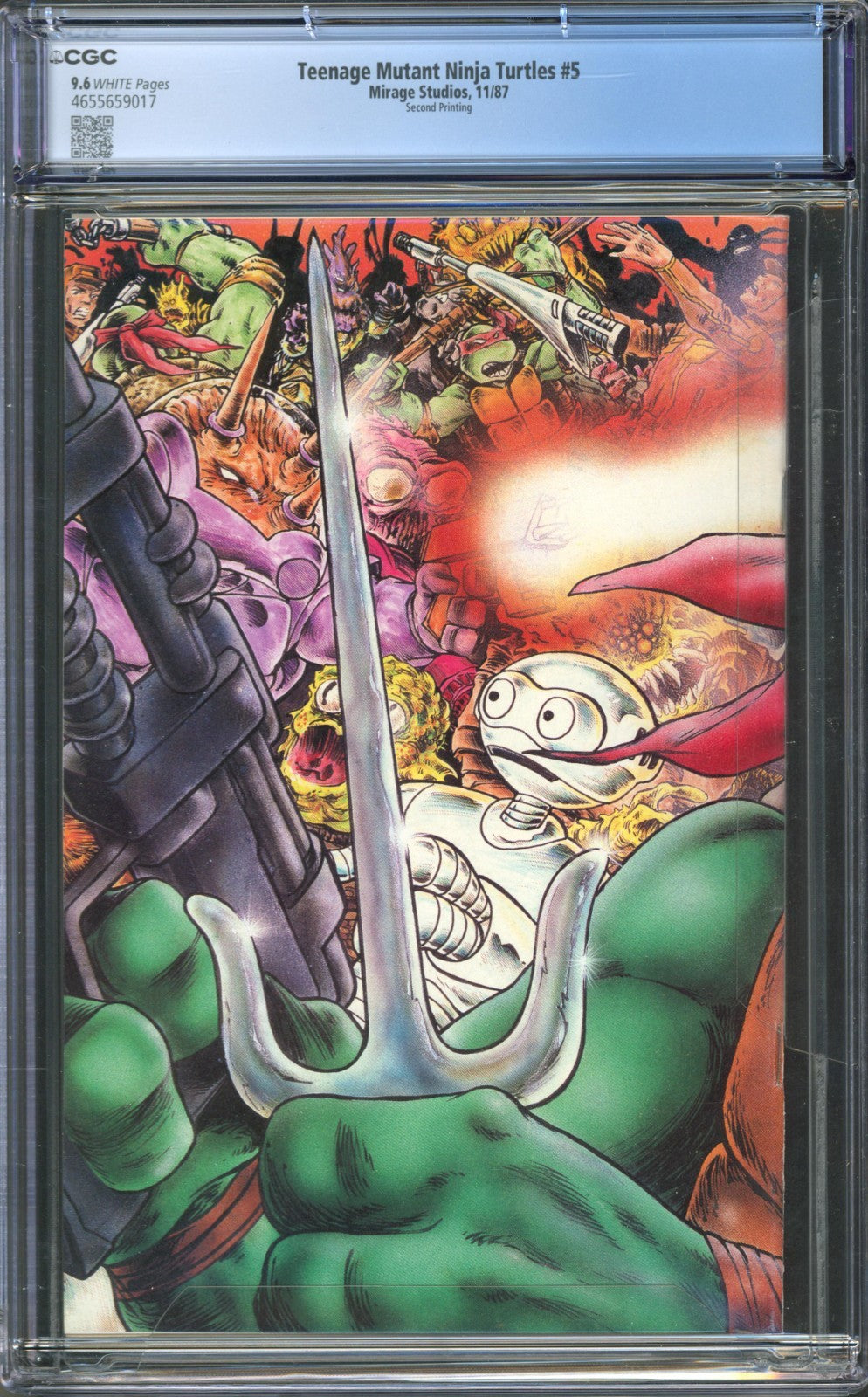 Teenage Mutant Ninja Turtles #5 CGC 9.6 Mirage 1987 2nd Print Kevin Eastman