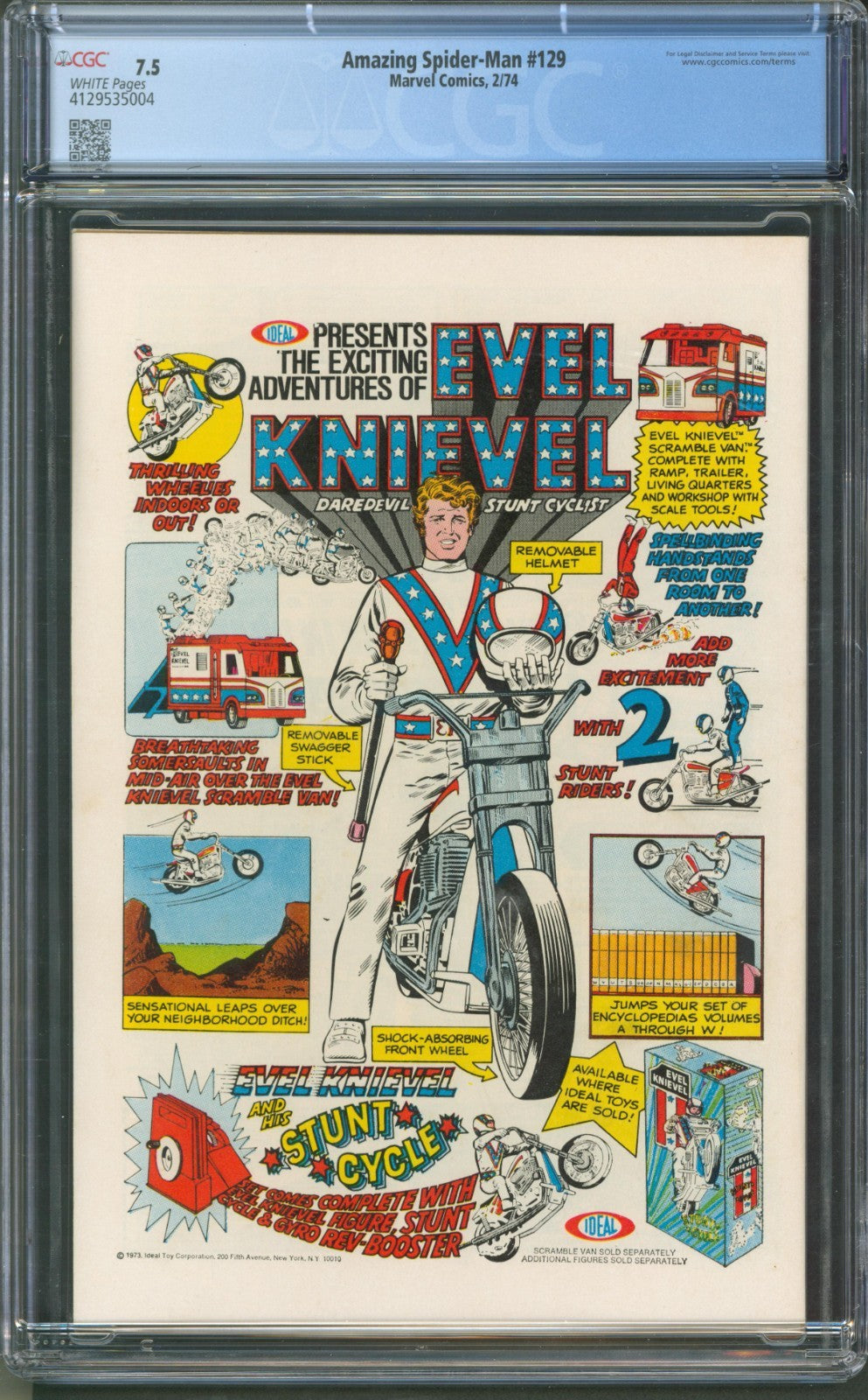 Amazing Spider-Man #129 CGC 7.5 Marvel Comics 1974 WP 1st Appearance of Punisher