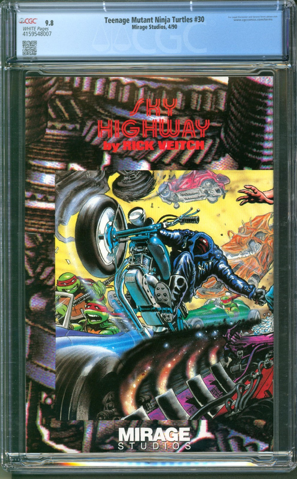 Teenage Mutant Ninja Turtles #30 CGC 9.8 Mirage 1990 Wraparound Cover