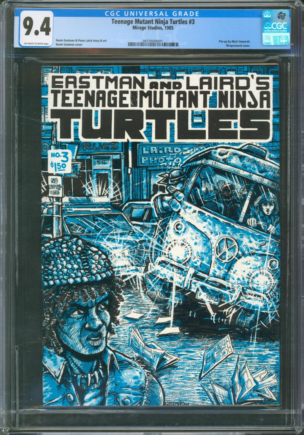 Teenage Mutant Ninja Turtles #3 CGC 9.4 Mirage Studios 1985 1st Print