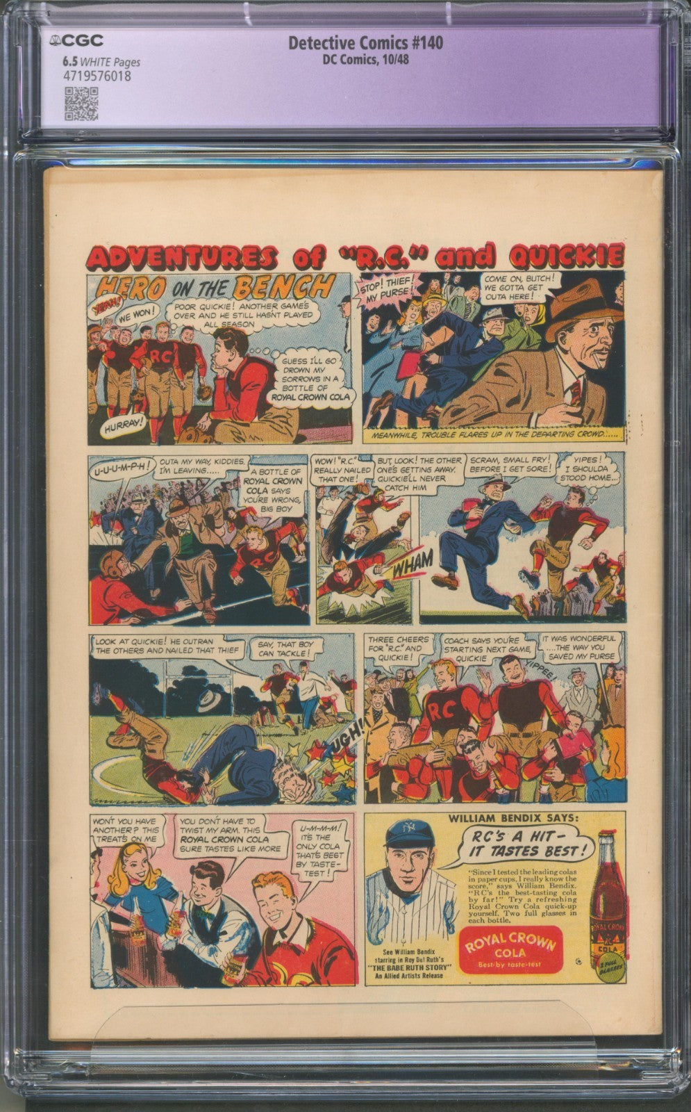 Detective Comics #140 CGC 6.5 D.C. 1948 Restored 1st Appearance of the Riddler