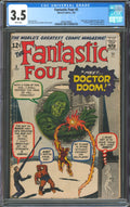 Fantastic Four #5 CGC 3.5 Marvel Comics 1962 White Pages 1st App of Doctor Doom