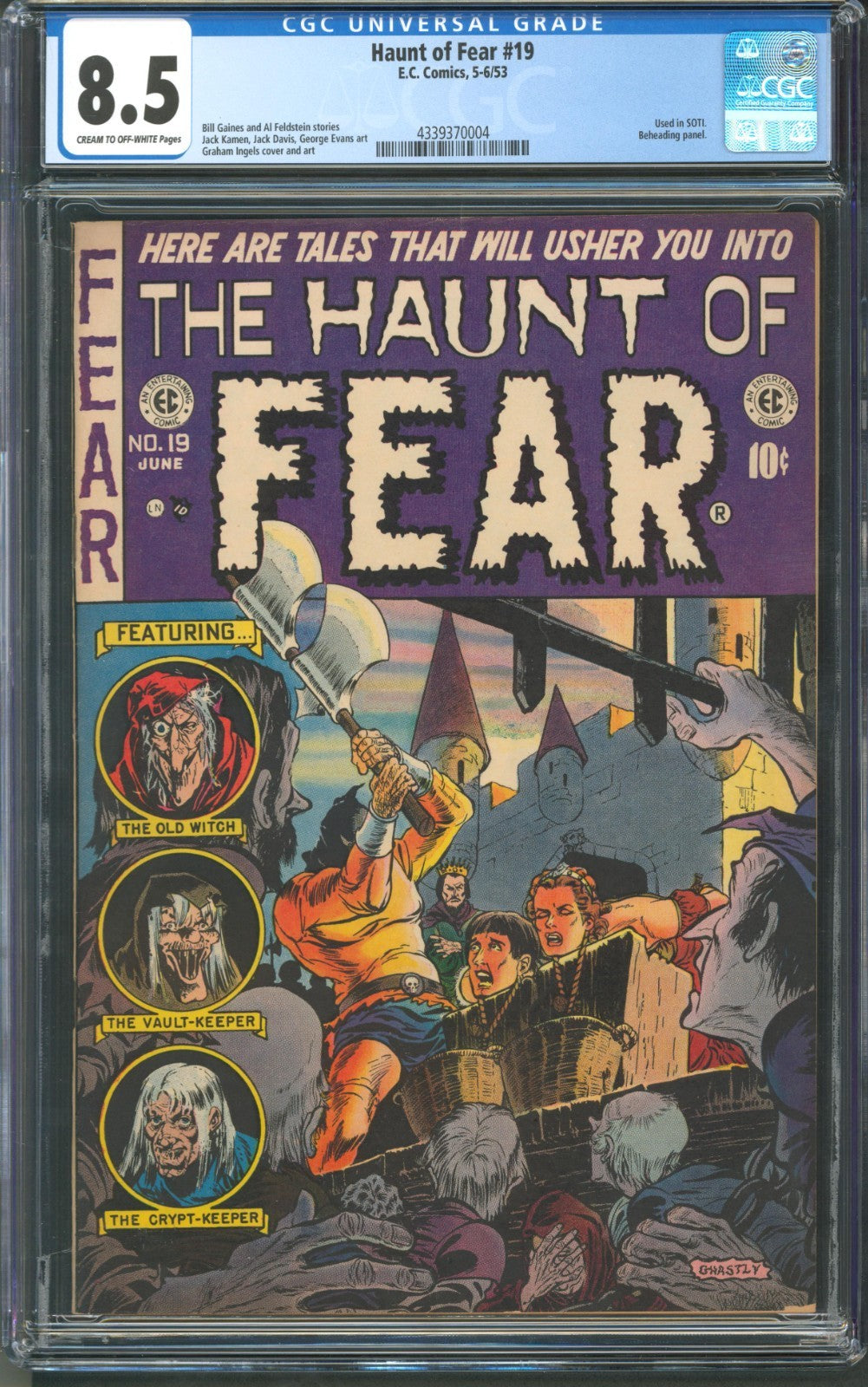 Haunt of Fear #19 CGC 8.5 E.C. Comics 1953 Used in SOTI Beheading Panel