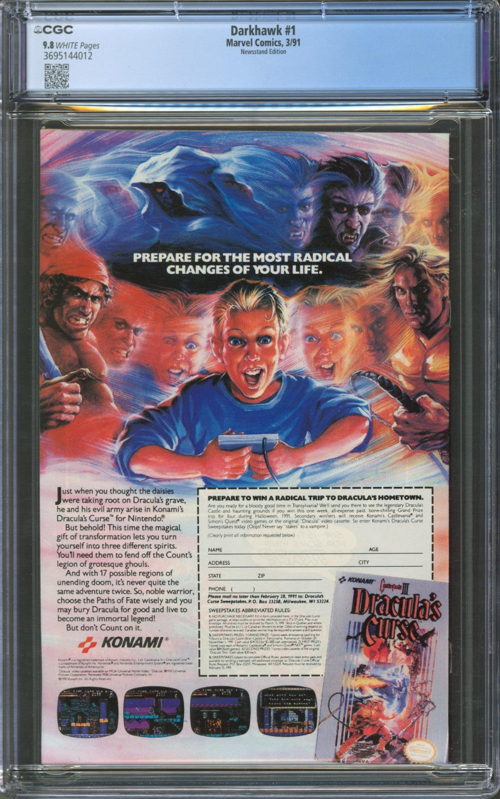 Darkhawk #1 CGC 9.8 Marvel Comics 1991 Newsstand 1st Appearance of Chris Powell