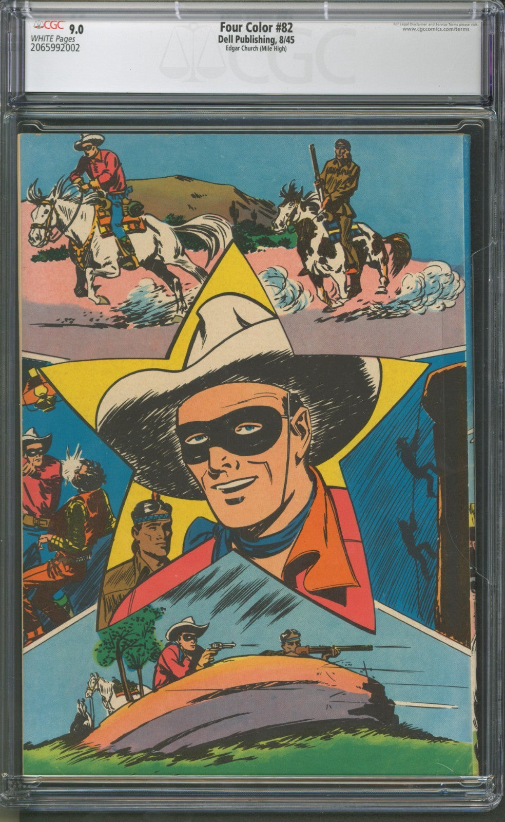Four Color #82 CGC 9.0 Dell Publishing 1945 Edgar Church Mile High Pedigree