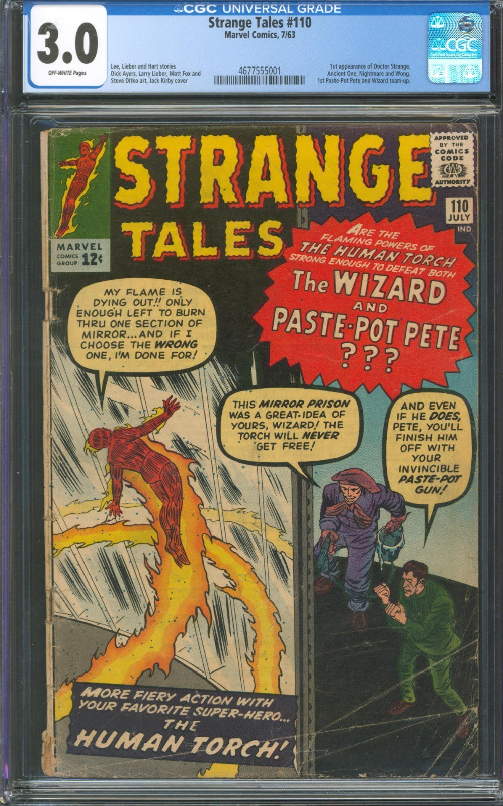 Strange Tales #110 CGC 3.0 Marvel Comics 1963 1st Appearance of Doctor Strange