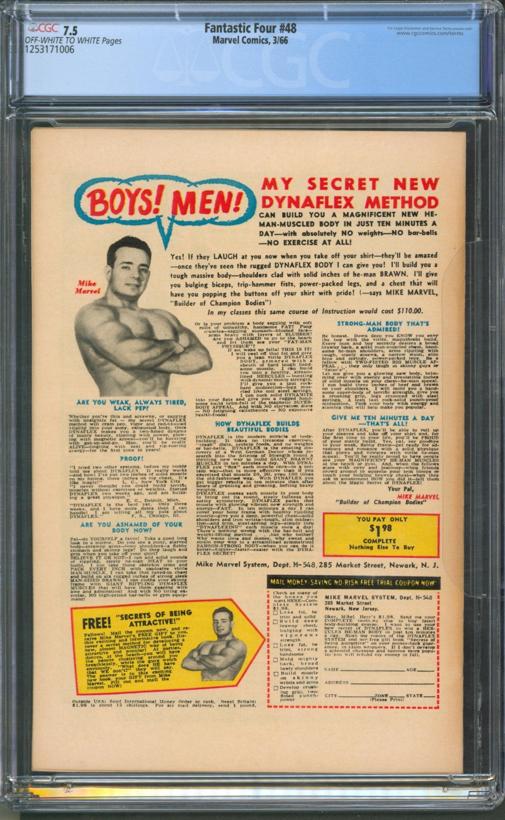 Fantastic Four #48 CGC 7.5 Marvel Comics 1966 1st Appearance of Silver Surfer
