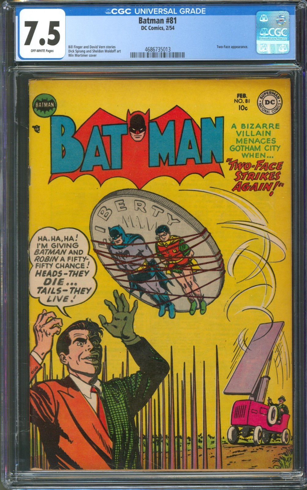 Batman #81 CGC 7.5 D.C. Comics 1954 Two-Face Appearance