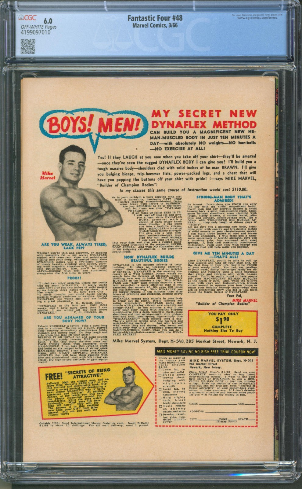 Fantastic Four #48 CGC 6.0 Marvel Comics 1966 1st Appearance of Silver Surfer